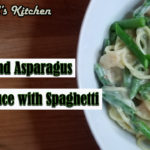 Shrimp and Asparagus white sauce with Spaghetti cover