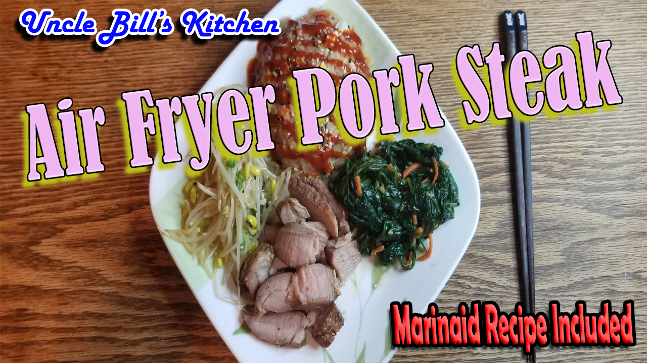 Pork Steak in air fryer cover